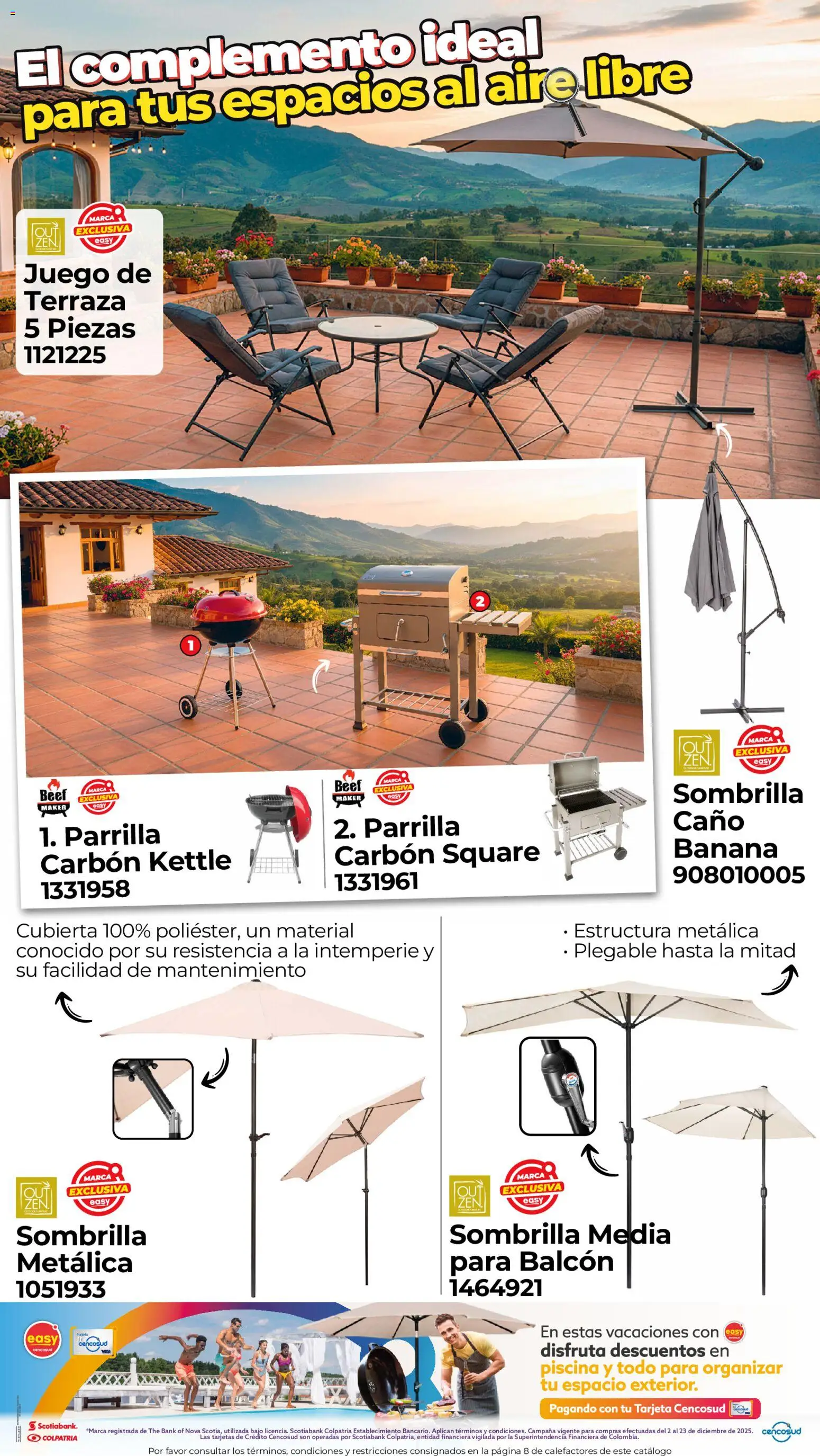 Easy revista - valida desde el 02.12.2025 | Página: 13 | Productos: Piscina, Sombrilla, Parrilla, Juego