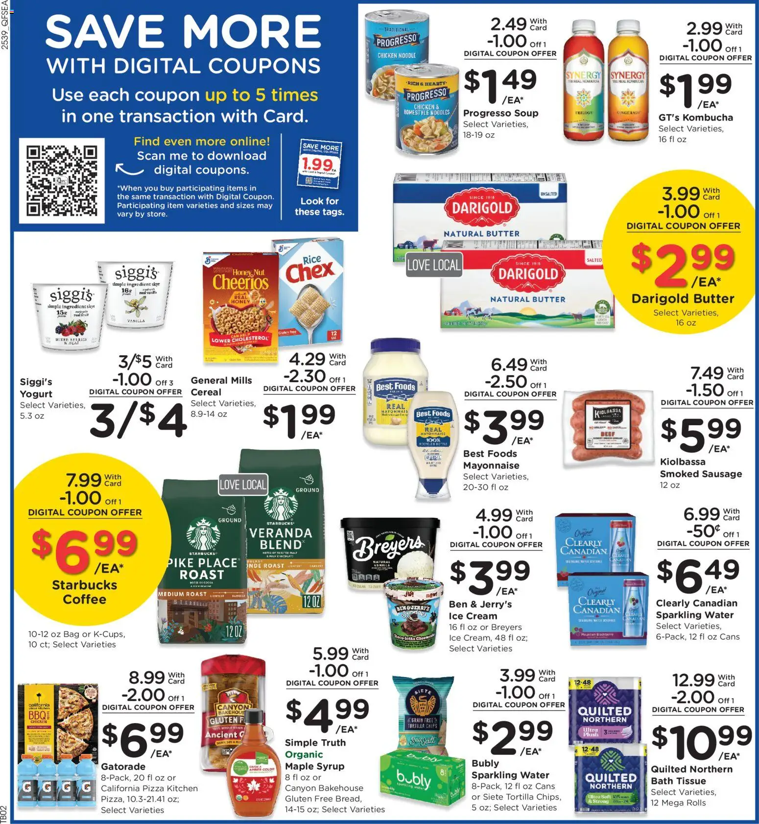 QFC Weekly Ad - WA - valid from 29.10.2025 | Page: 4 | Products: Chips, Ice cream, Water, Sausage
