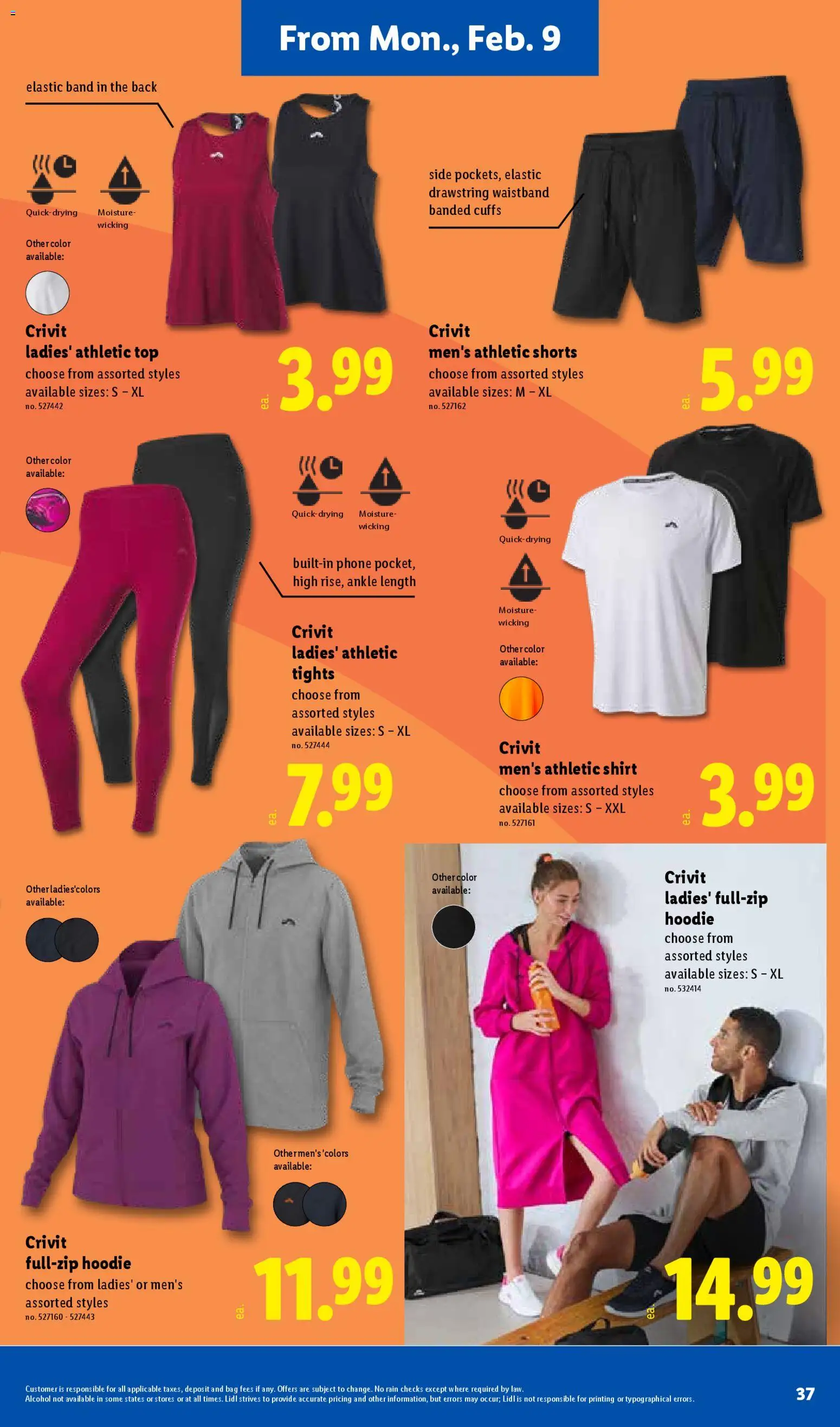 Lidl Weekly Ad - valid from 04.02.2026 | Page: 37 | Products: Shirt, Hoodie, Shorts, Phone