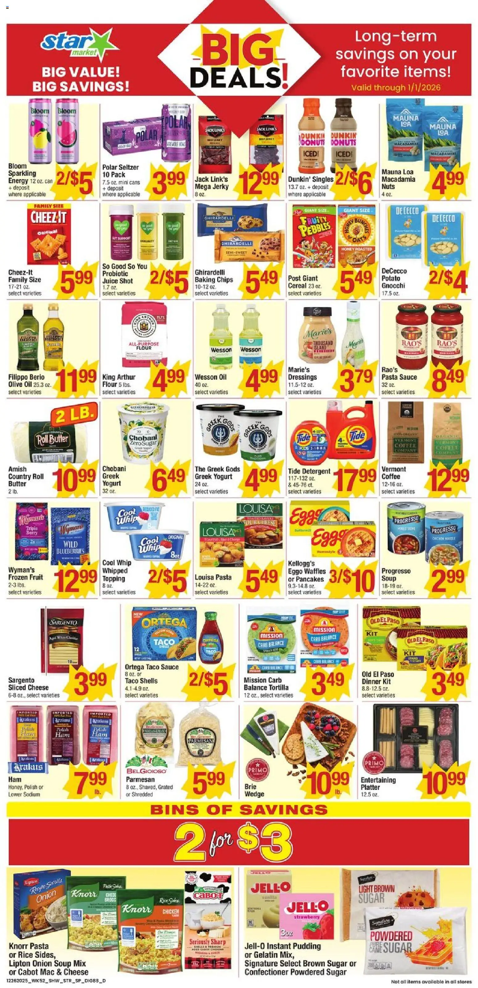 Star Market Weekly Ad - valid from 26.12.2025 | Page: 6 | Products: Cheese, Juice, Pasta, Sugar