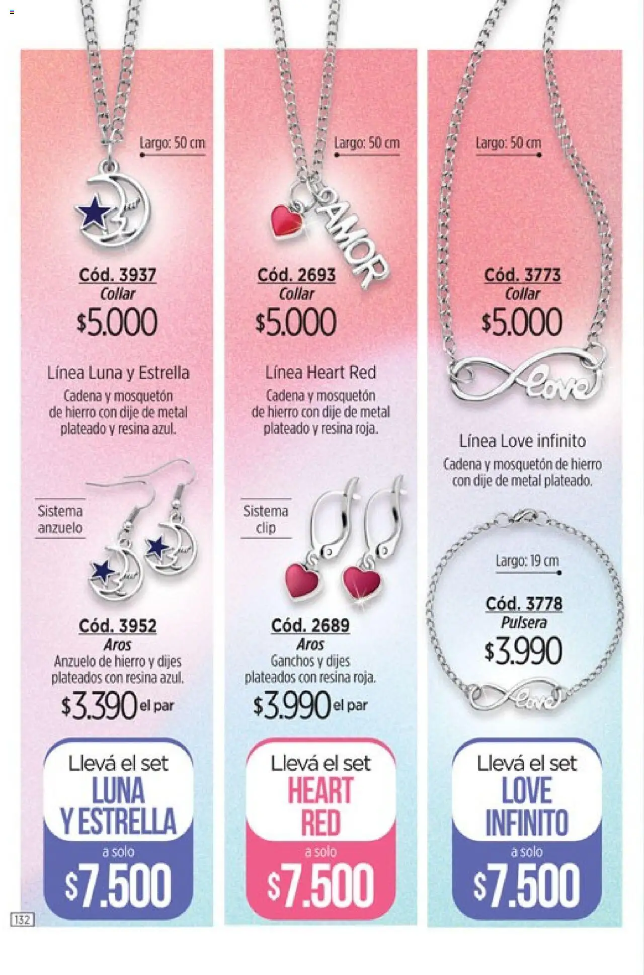 Catálogo Amodil Campaña 12 │ válido desde el 26.06.2025 | Página: 132 | Productos: Pulsera, Aros, Dije, Cadena