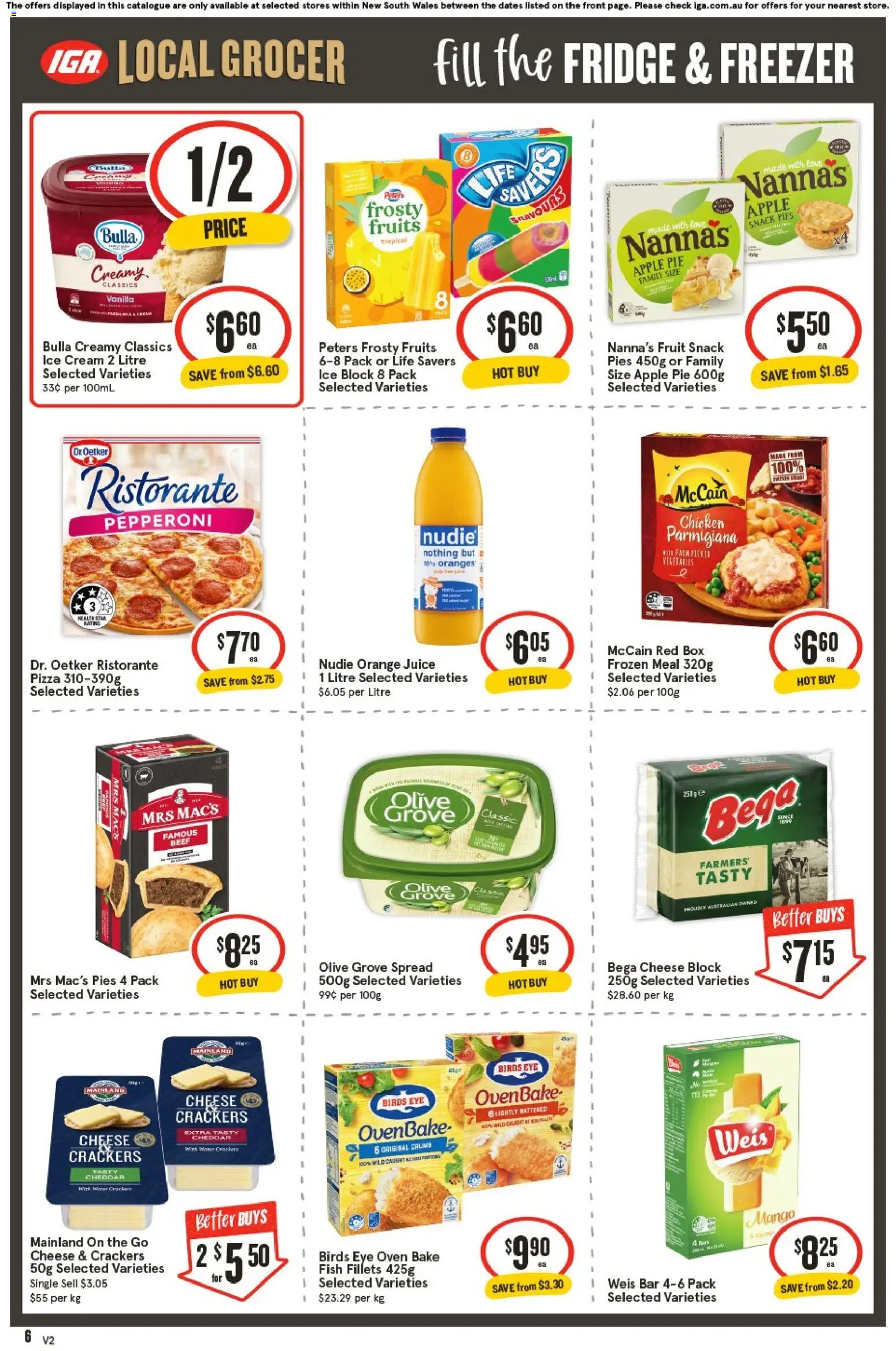 IGA catalogue - valid from 07.01.2026 | Page: 6 | Products: Cheese, Chicken, Oranges, Fruits