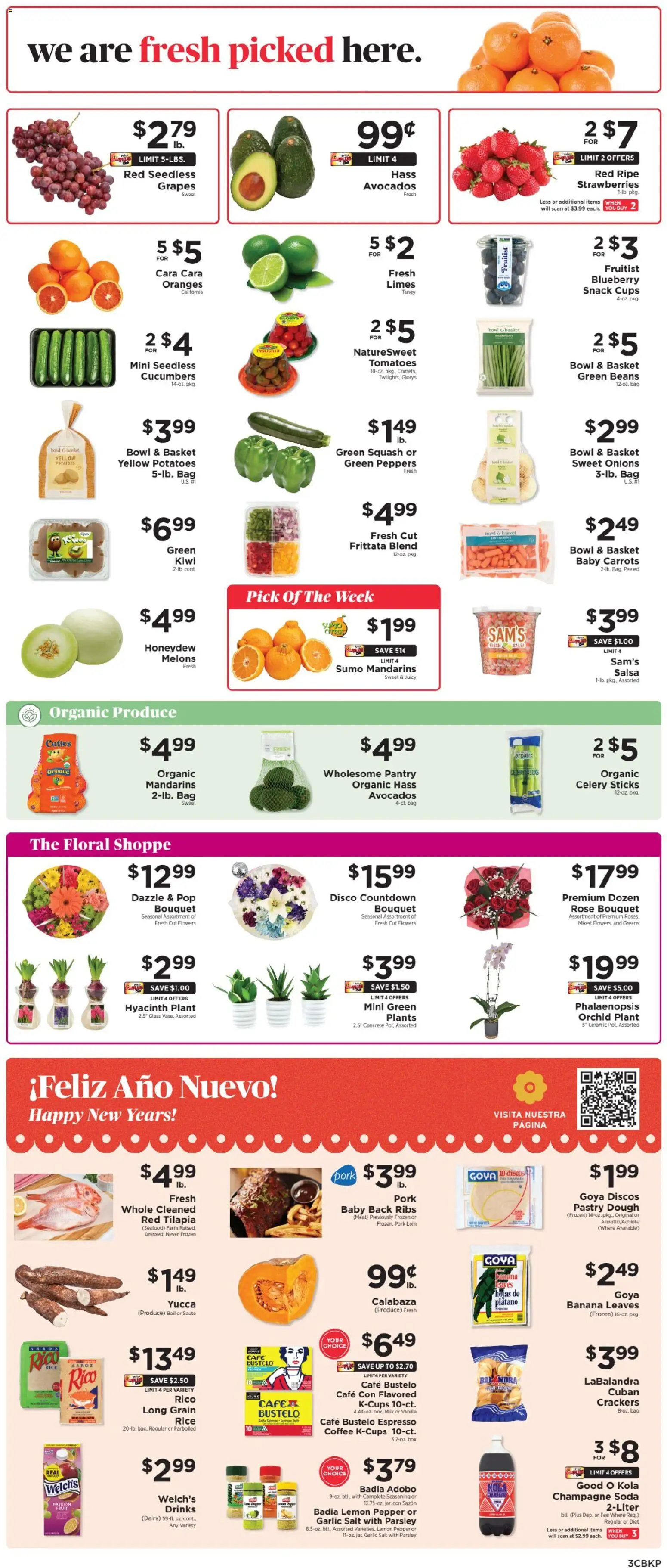 ShopRite Weekly Ad 2 - valid from 28.12.2025 | Page: 3 | Products: Mandarins, Lemon, Greens, Bag