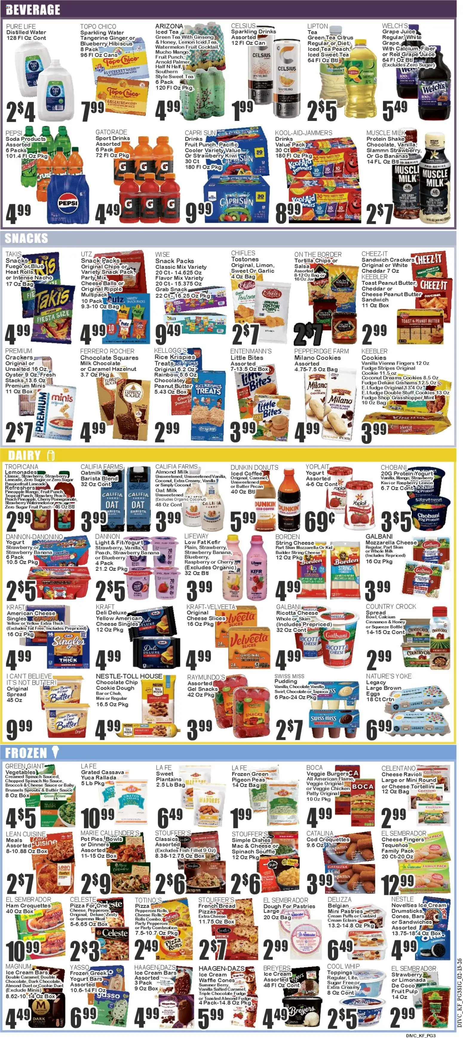 Key Food Weekly Ad - valid from 13.02.2026 | Page: 3 | Products: Ginger, Milk, Pineapple, Raspberry