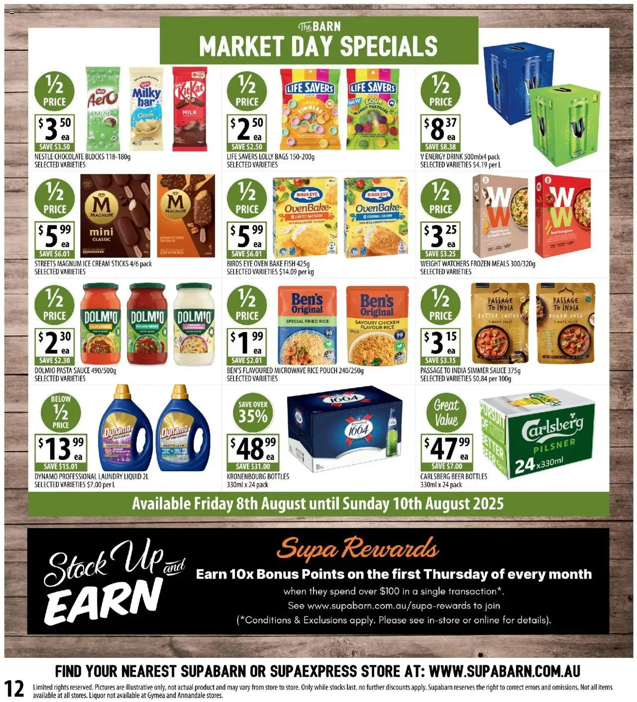 Supabarn catalogue - valid from 06.08.2025 | Page: 12 | Products: Energy drink, Beer, Fish, Oven