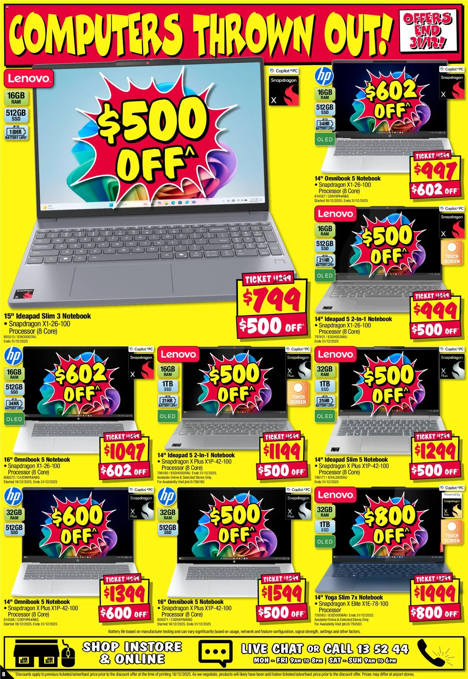 JB Hi-Fi catalogue - valid from 26.12.2025 | Page: 8 | Products: Battery, Notebook, Screen