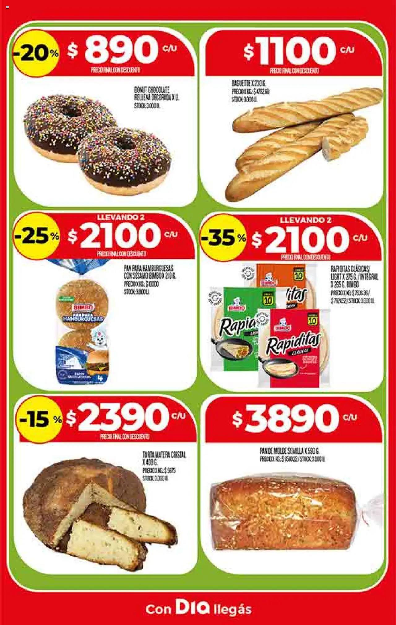 Supermercado DIA Ofertas │ válido desde el 20.08.2025 | Página: 8 | Productos: Molde, Torta, Pan, Chocolate