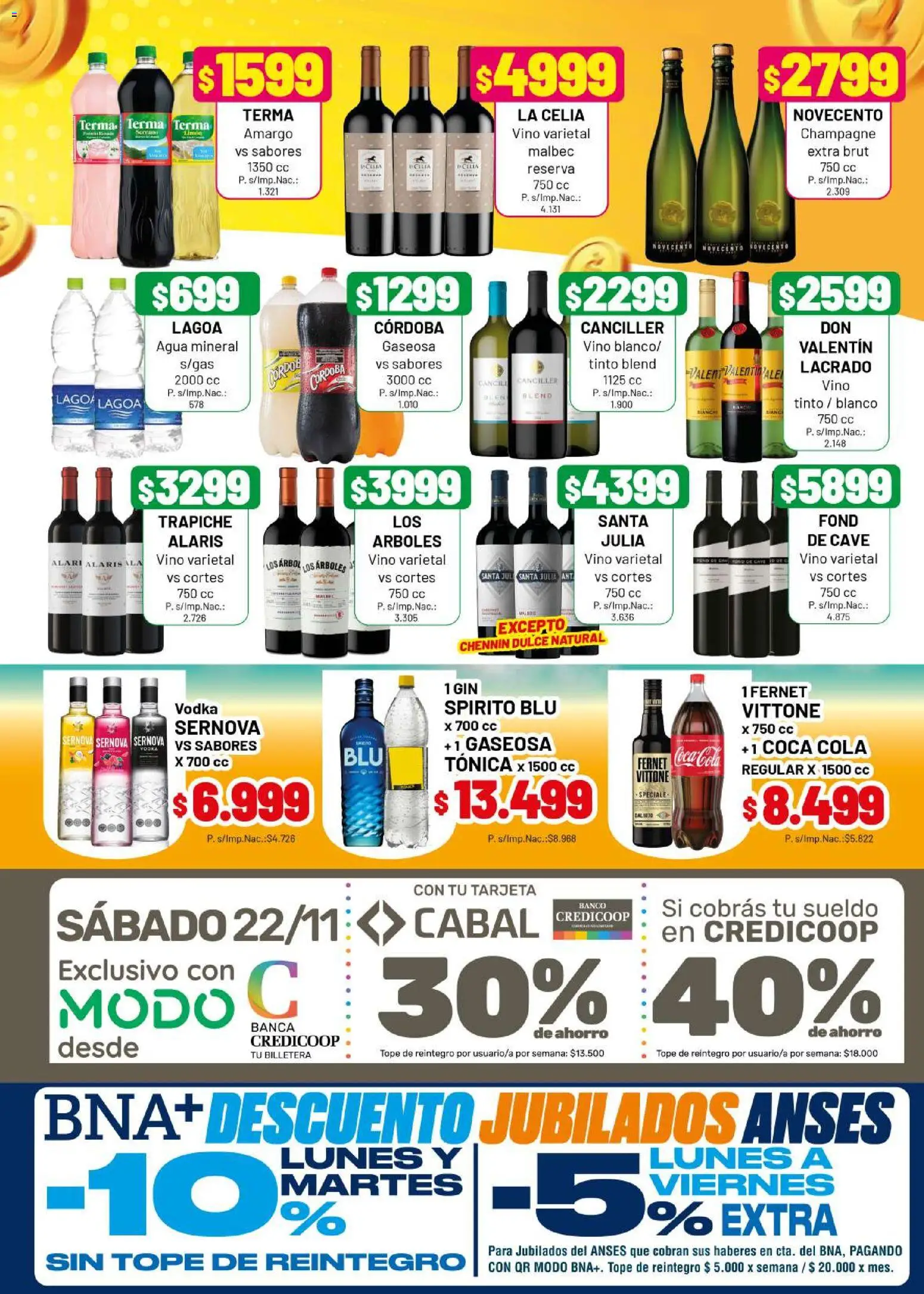 Almacor catálogo │ válido desde el 20.11.2025 | Página: 7 | Productos: Vodka, Banco, Fernet, Agua