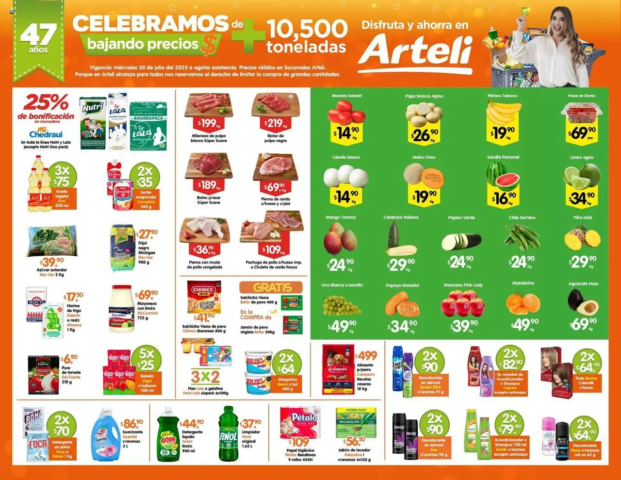 Nuevas ofertas de Arteli válidas en toda la República Mexicana desde el 30.07.2025. ¡Encuentra las mejores ofertas en Arteli - Folleto Express! | Página: 1 | Productos: Desodorante, Harina, Sandía, Limón
