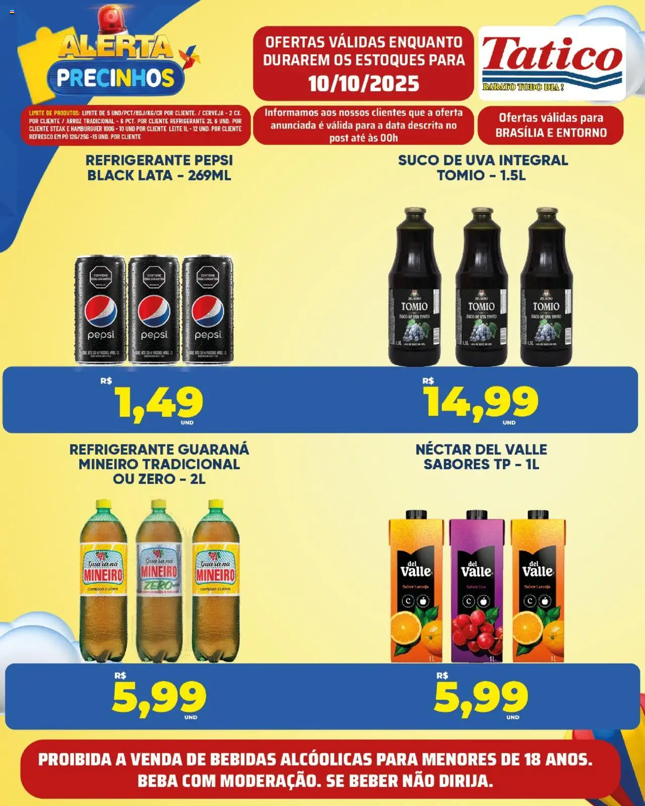 Tatico Folheto - válido de 10.10.2025 | Página: 22 | Produtos: Pó, Cerveja, Hambúrguer, Refrigerante