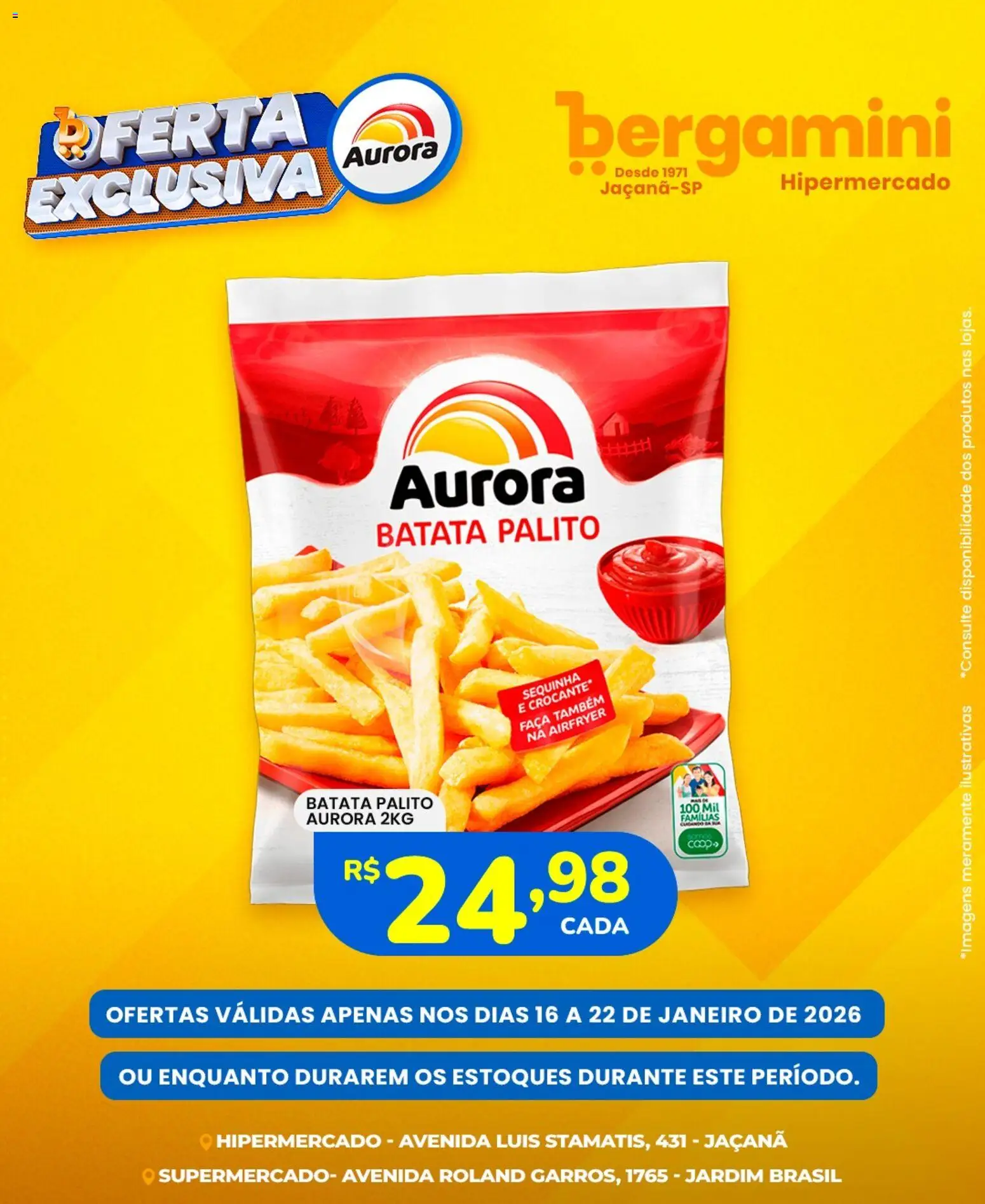 Supermercado Bergamini Folheto - válido de 16.01.2026 | Página: 2 | Produtos: Faca, Batata