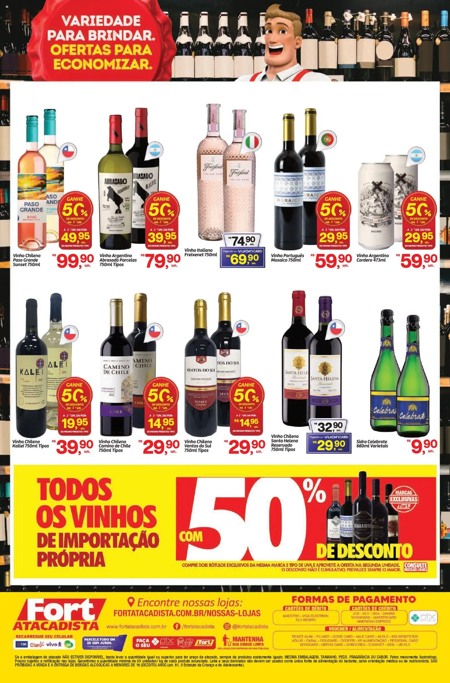 Fort Atacadista Folheto - válido de 12.12.2025 | Página: 2 | Produtos: Celular, Fragrância, Leite, Vinho