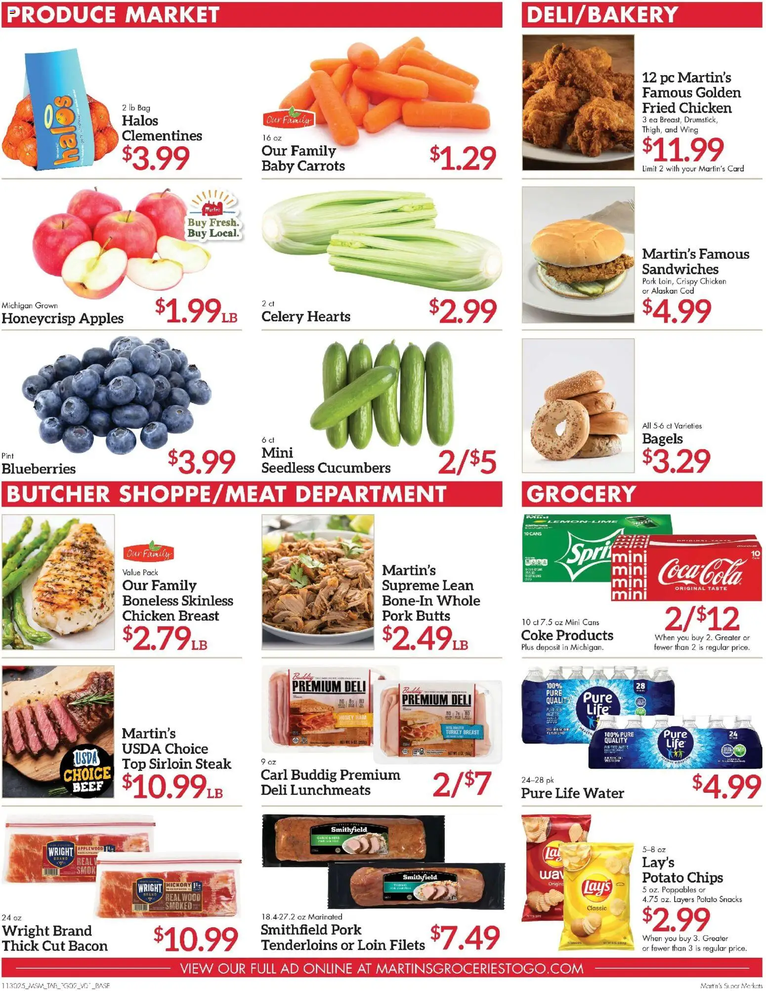 Martin’s Weekly Ad - valid from 30.11.2025 | Page: 2 | Products: Ham, Pork, Apples, Blueberries