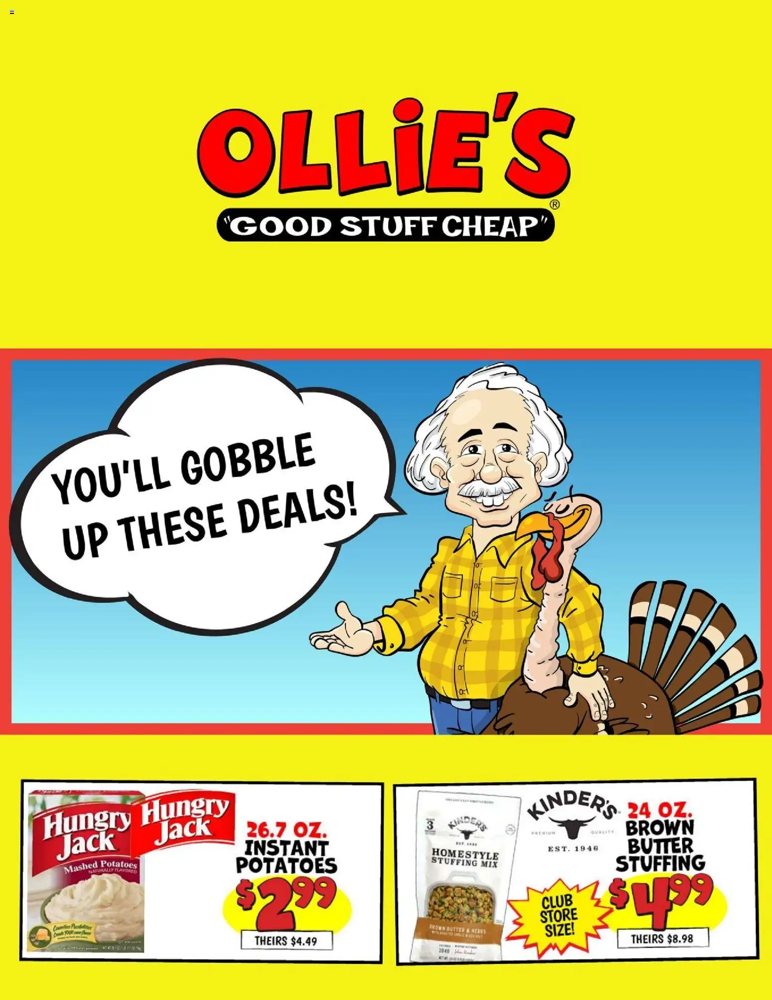 Ollie's Weekly Ad - valid from 13.11.2025 | Page: 1 | Products: Butter, Potatoes
