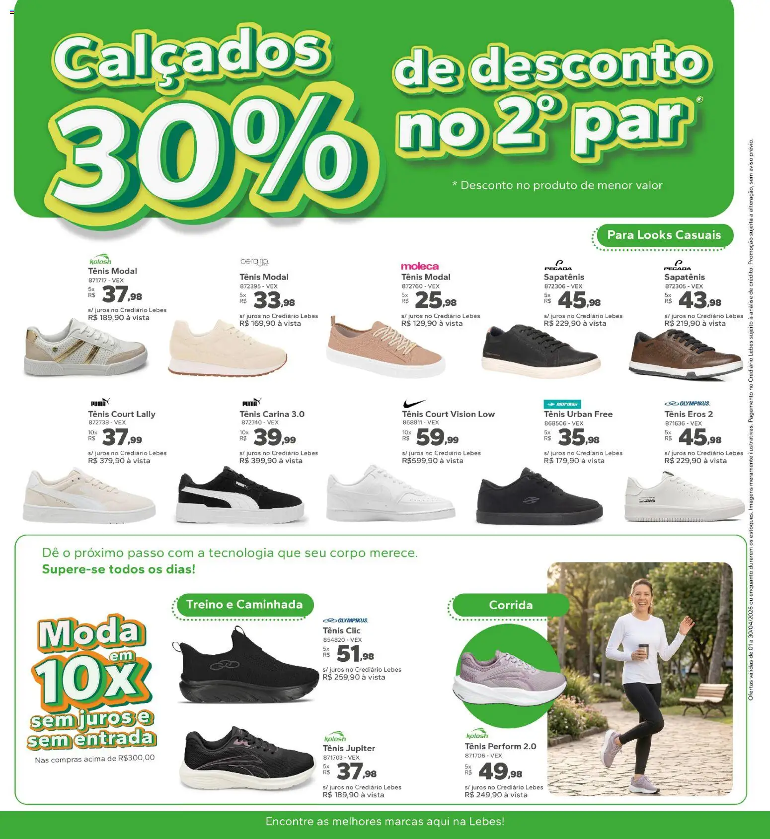 Lebes Folheto - válido de 01.04.2026 | Página: 13 | Produtos: Tênis