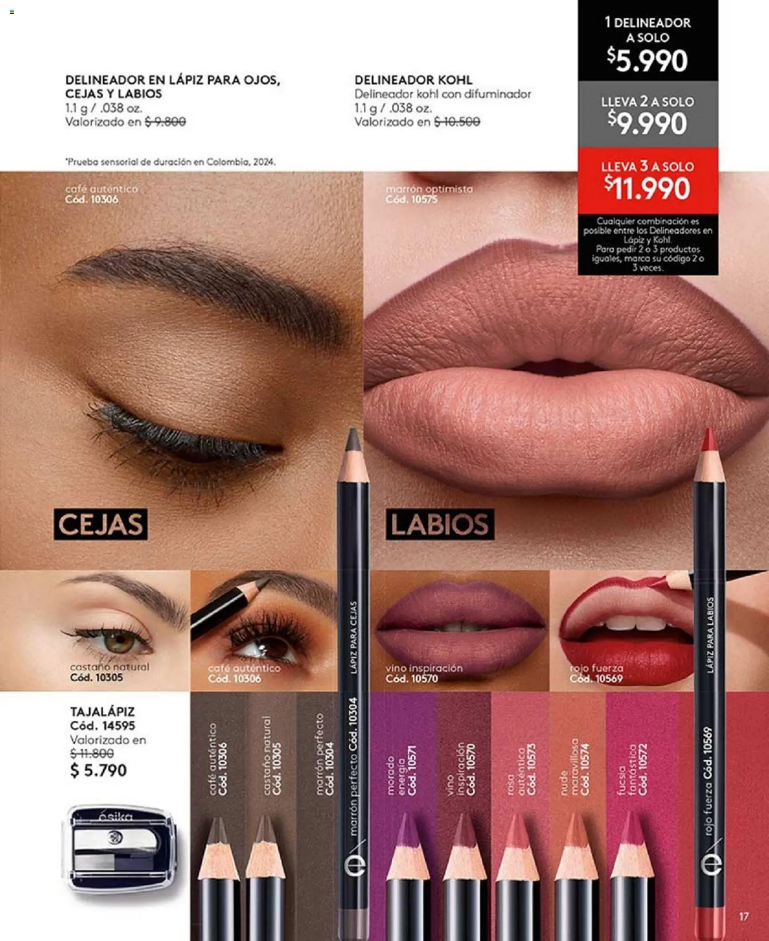 Catálogo Ésika Campaña 2 │ válido desde el 15.01.2026 | Página: 17 | Productos: Delineador, Café, Vino