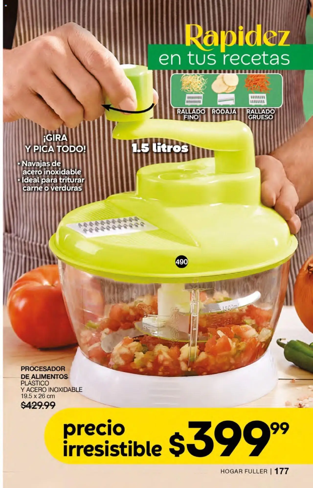 Nuevas ofertas de Fuller válidas en toda la República Mexicana desde el 01.10.2025. ¡Encuentra las mejores ofertas en Fuller - Campaña 13 2025! | Página: 177 | Productos: Procesador de alimentos