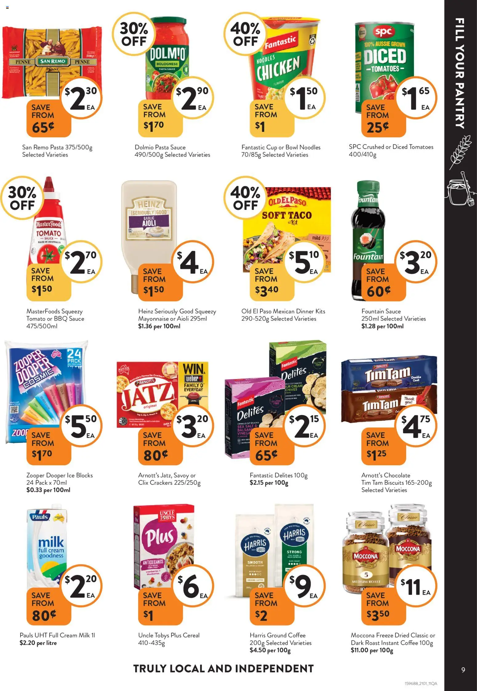 Foodworks catalogue - valid from 14.01.2026 | Page: 9 | Products: Crackers, Coffee, Mayonnaise, Sauce