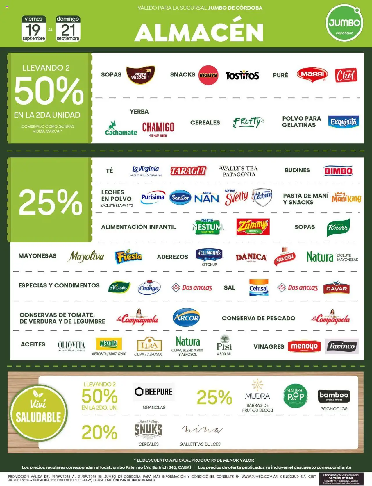 Jumbo - Ofertas | Córdoba │ válido desde el 19.09.2025 | Página: 3 | Productos: Galletitas, Yerba, Polvo, Mani