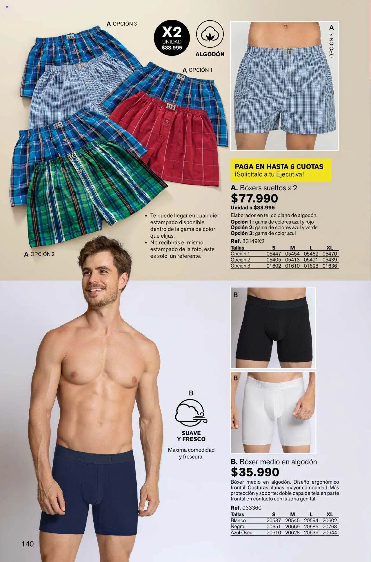 Leonisa revista - valida desde el 04.08.2025 | Página: 140 | Productos: Té, Algodón, Boxers