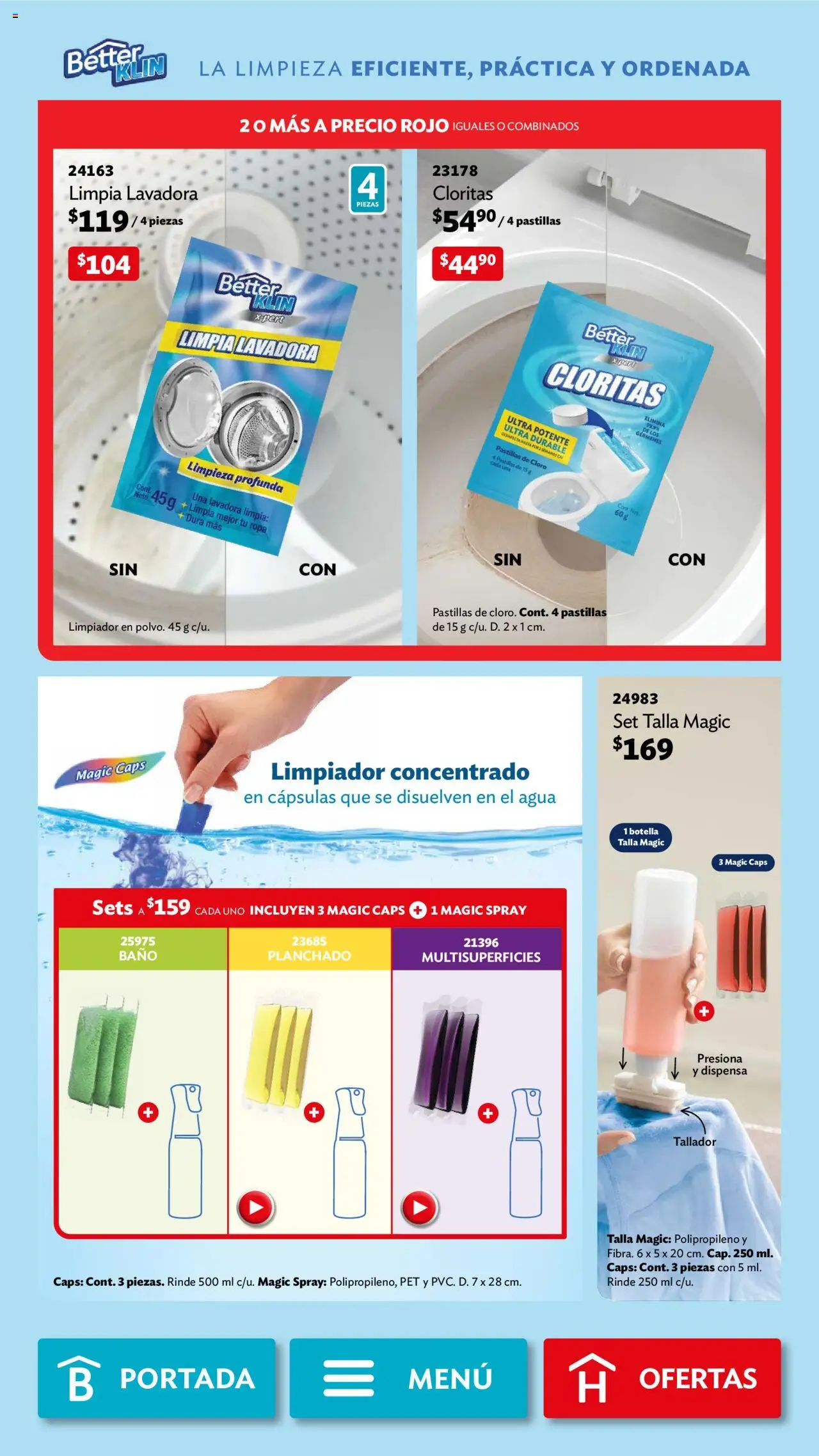 Nuevas ofertas de Betterware válidas en toda la República Mexicana desde el 29.09.2025. ¡Encuentra las mejores ofertas en Betterware - Campaña 10 2025! | Página: 101 | Productos: Limpiador, Lavadora, Ropa, Baño
