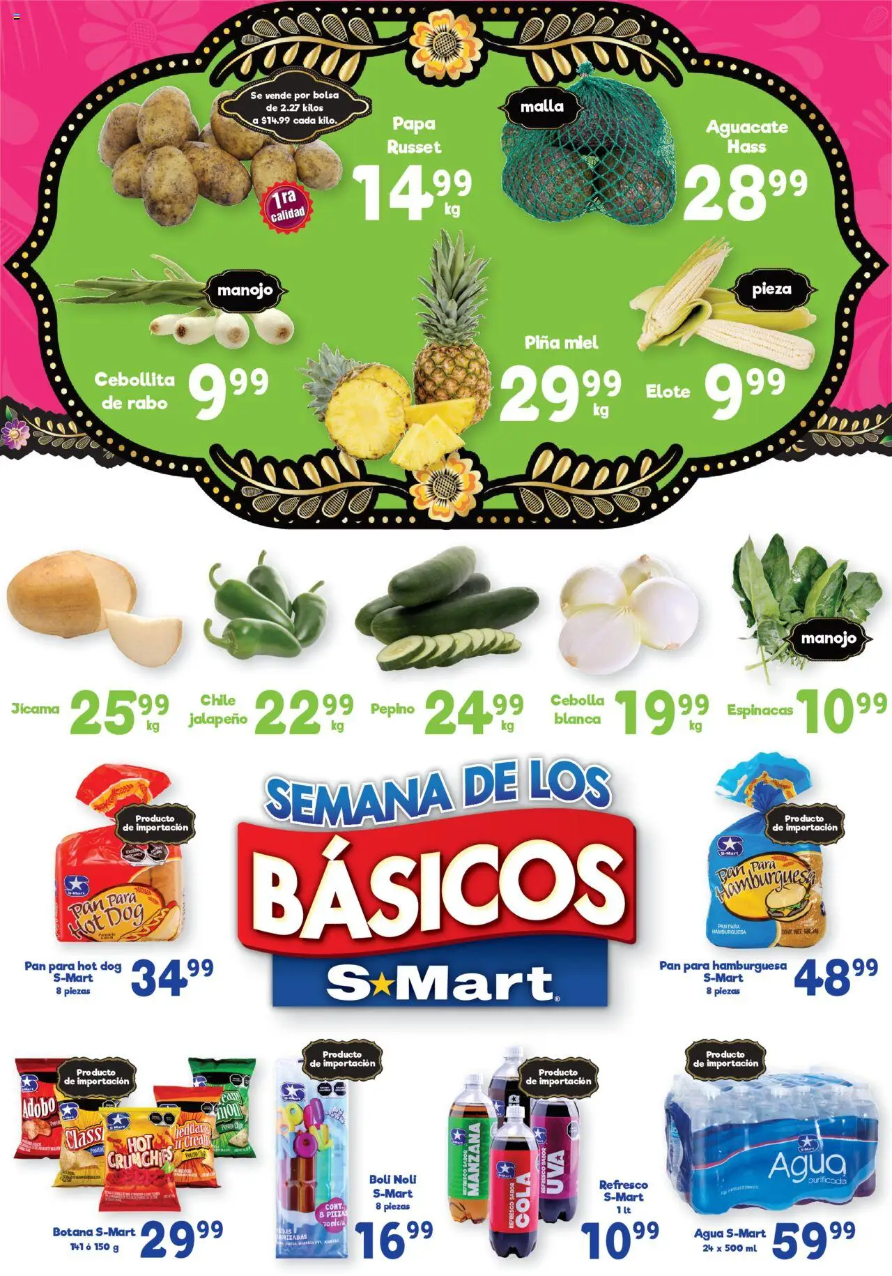 Nuevas ofertas de S-Mart válidas en toda la República Mexicana desde el 22.08.2025. ¡Encuentra las mejores ofertas en S-Mart - Folleto! | Página: 5 | Productos: Refresco, Bolsa, Agua, Pan
