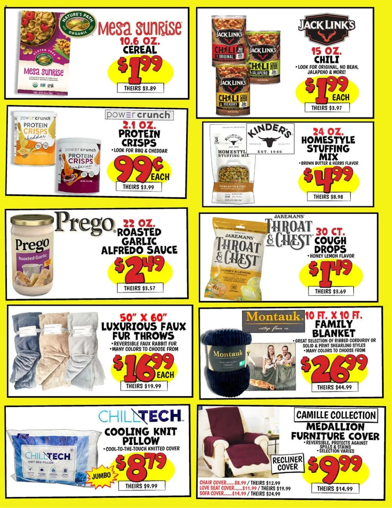 Ollie's Weekly Ad - valid from 09.01.2026 | Page: 2 | Products: Recliner, Seat Cover, Sauce, Garlic
