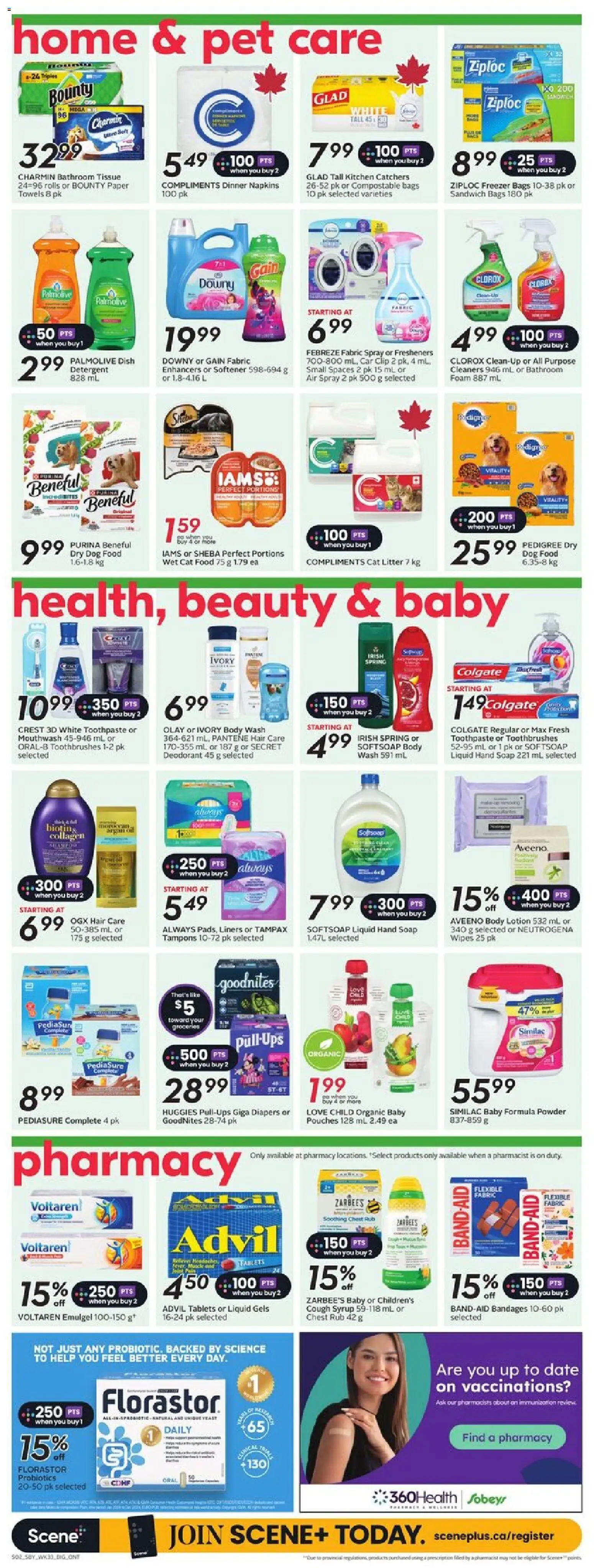 Sobeys flyer valid from 11.12.2025 | Page: 12 | Products: Freezer, Body wash, Toothpaste, Detergent