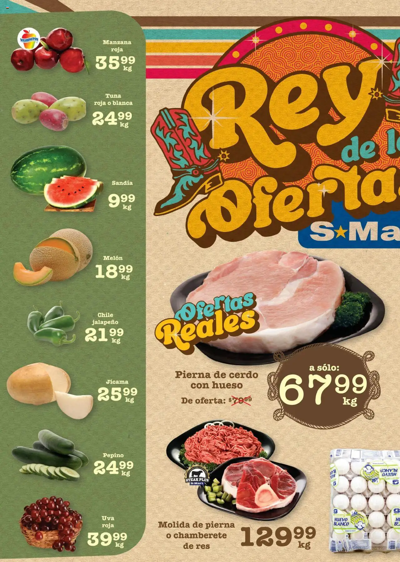 Nuevas ofertas de S-Mart válidas en toda la República Mexicana desde el 05.08.2025. ¡Encuentra las mejores ofertas en S-Mart folleto! | Página: 2 | Productos: Sandía, Melón, Manzana, Uva