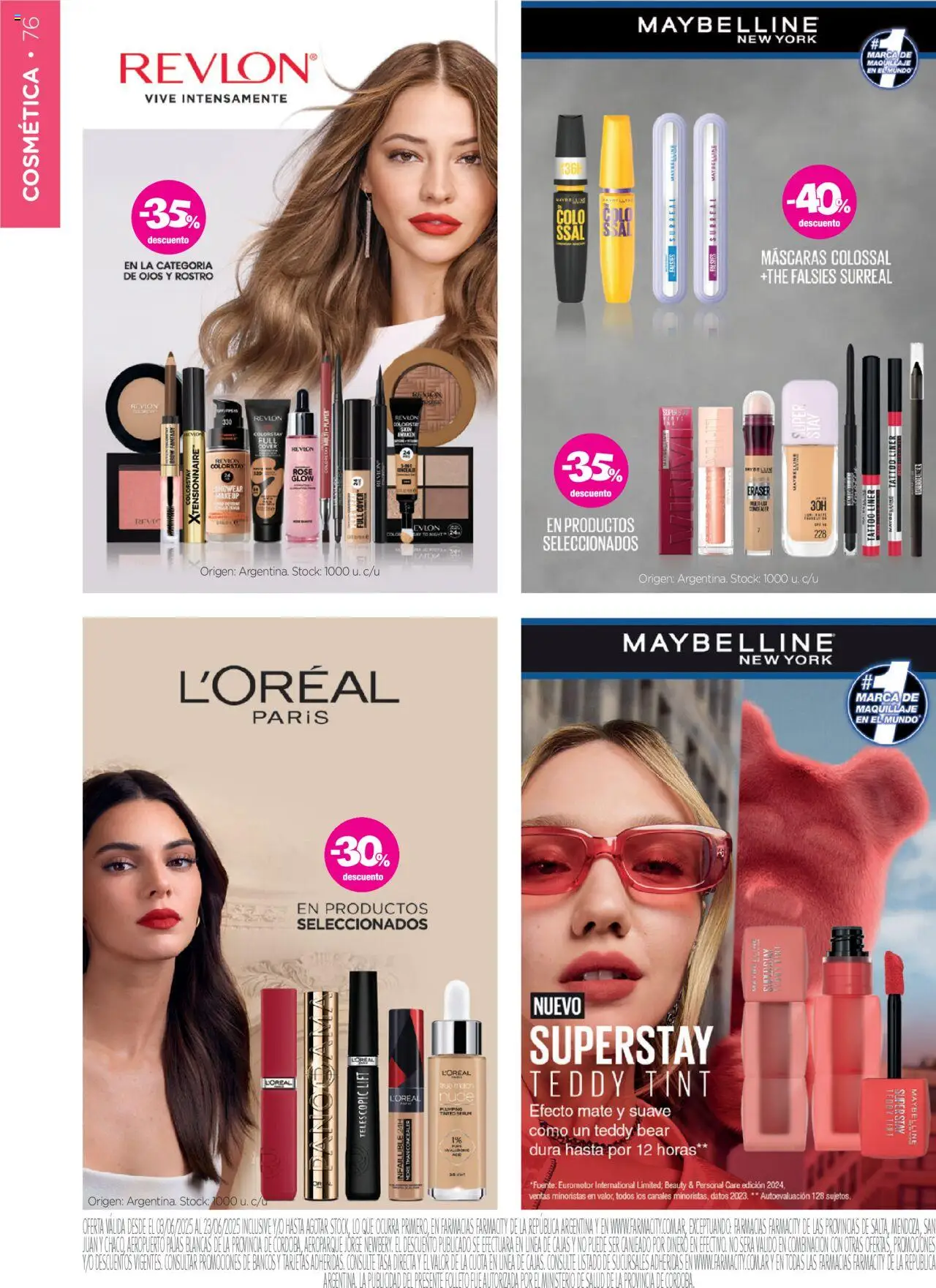 Farmacity catálogo │ válido desde el 03.06.2025 | Página: 76 | Productos: Mate, Maquillaje, Fuente, Sales