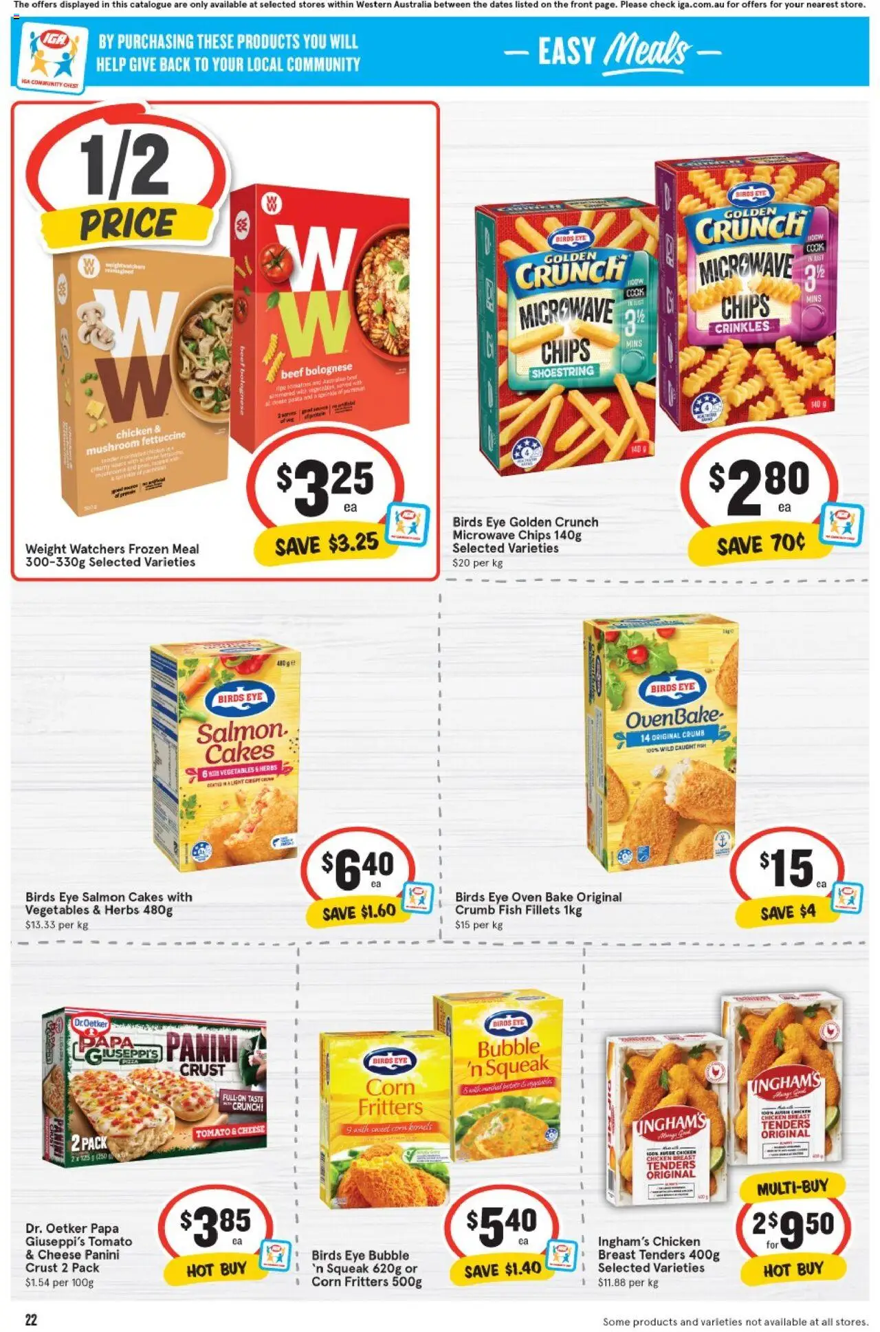 IGA catalogue - valid from 13.08.2025 | Page: 22 | Products: Pizza, Beef, Pasta, Salmon