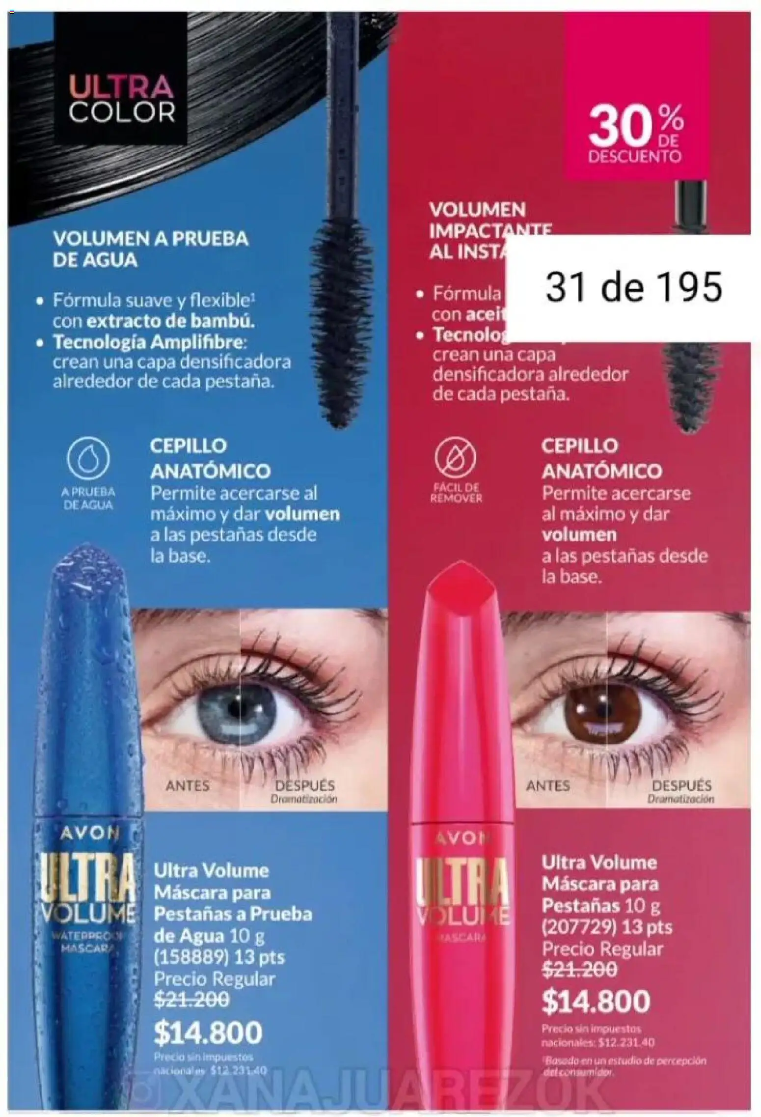 Catálogo AVON Campaña 1/2026 │ válido desde el 01.01.2026 | Página: 26 | Productos: Cepillo, Máscara, Agua