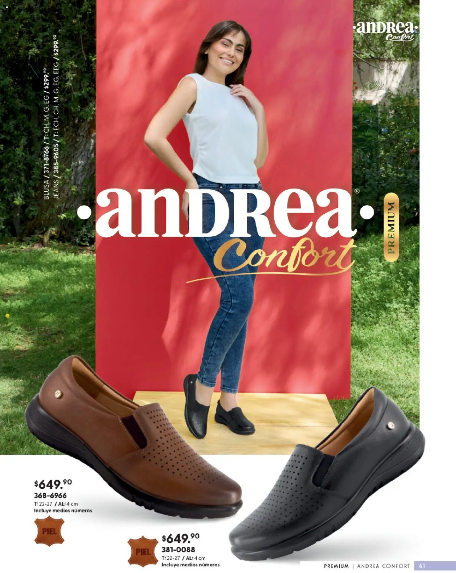 Nuevas ofertas de Andrea válidas en toda la República Mexicana desde el 25.01.2026. ¡Encuentra las mejores ofertas en Andrea catálogo Calzado Confort ! | Página: 61 | Productos: Blusa