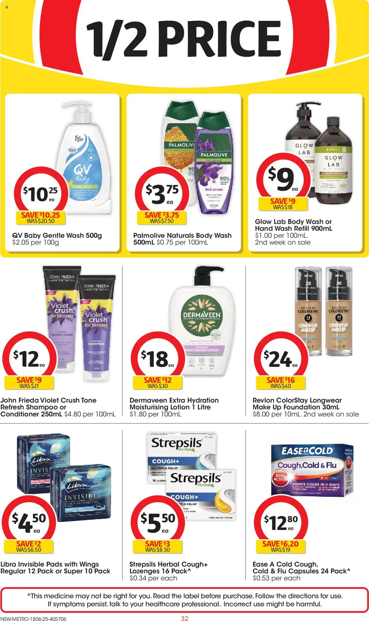 Coles catalogue - valid from 18.06.2025 | Page: 32 | Products: Shampoo, Lotion, Lemon, Herbal