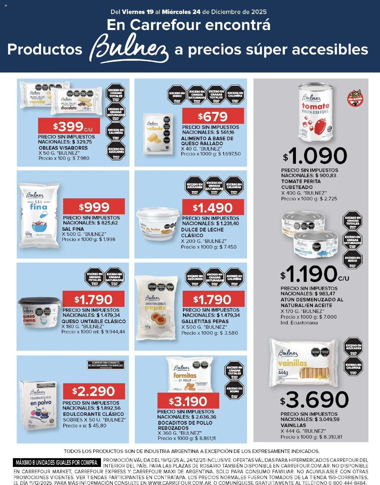 Carrefour - Hiper  │ válido desde el 19.12.2025 | Página: 19 | Productos: Mesa, Polvo, Edulcorante, Dulce de leche
