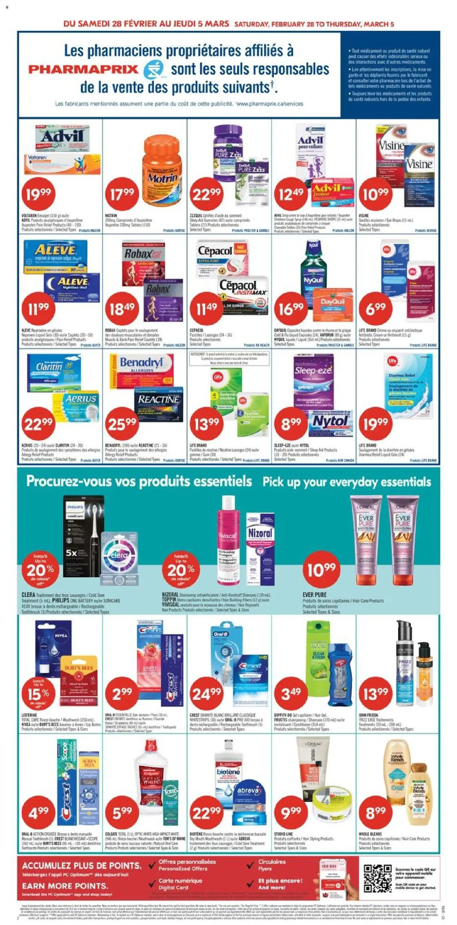 Pharmaprix flyer valid from 27.02.2026 | Page: 4 | Products: Cream, Electric toothbrush, Conditioner, Mouthwash