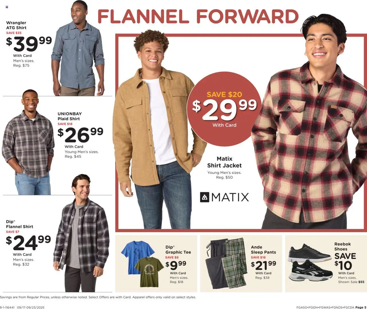 Fred Meyer Home & Apparel - valid from 17.09.2025 | Page: 5 | Products: Shirt, Jacket, Pants