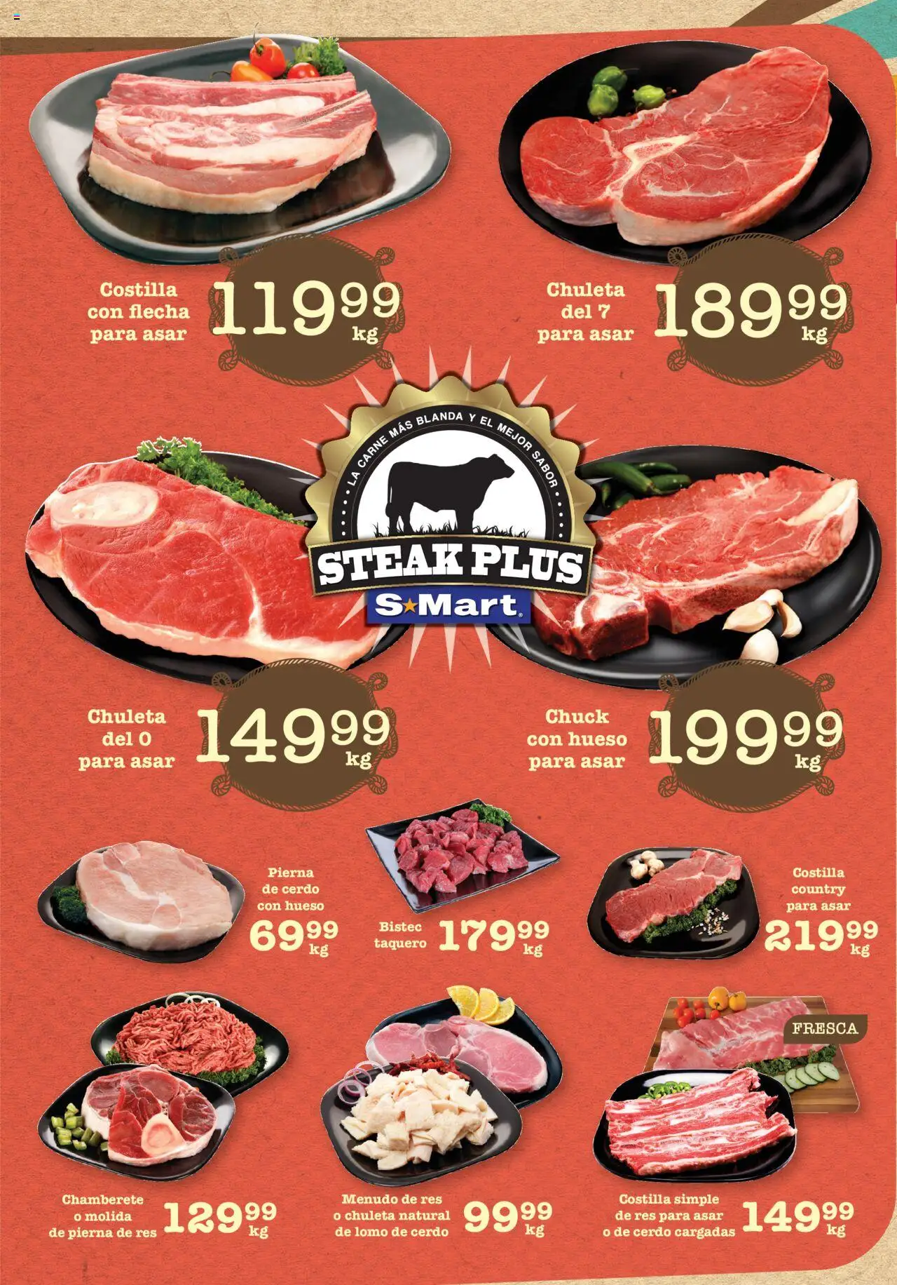 Nuevas ofertas de S-Mart válidas en toda la República Mexicana desde el 08.08.2025. ¡Encuentra las mejores ofertas en S-Mart - Folleto! | Página: 1 | Productos: Cerdo, Res