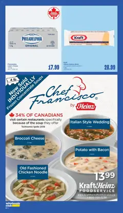 Preview of Wholesale Club weekly flyer / circulaire from shop Wholesale Club valid from 23.10.2025 | Page: 16 | Products: Cream, Cheese, Chicken