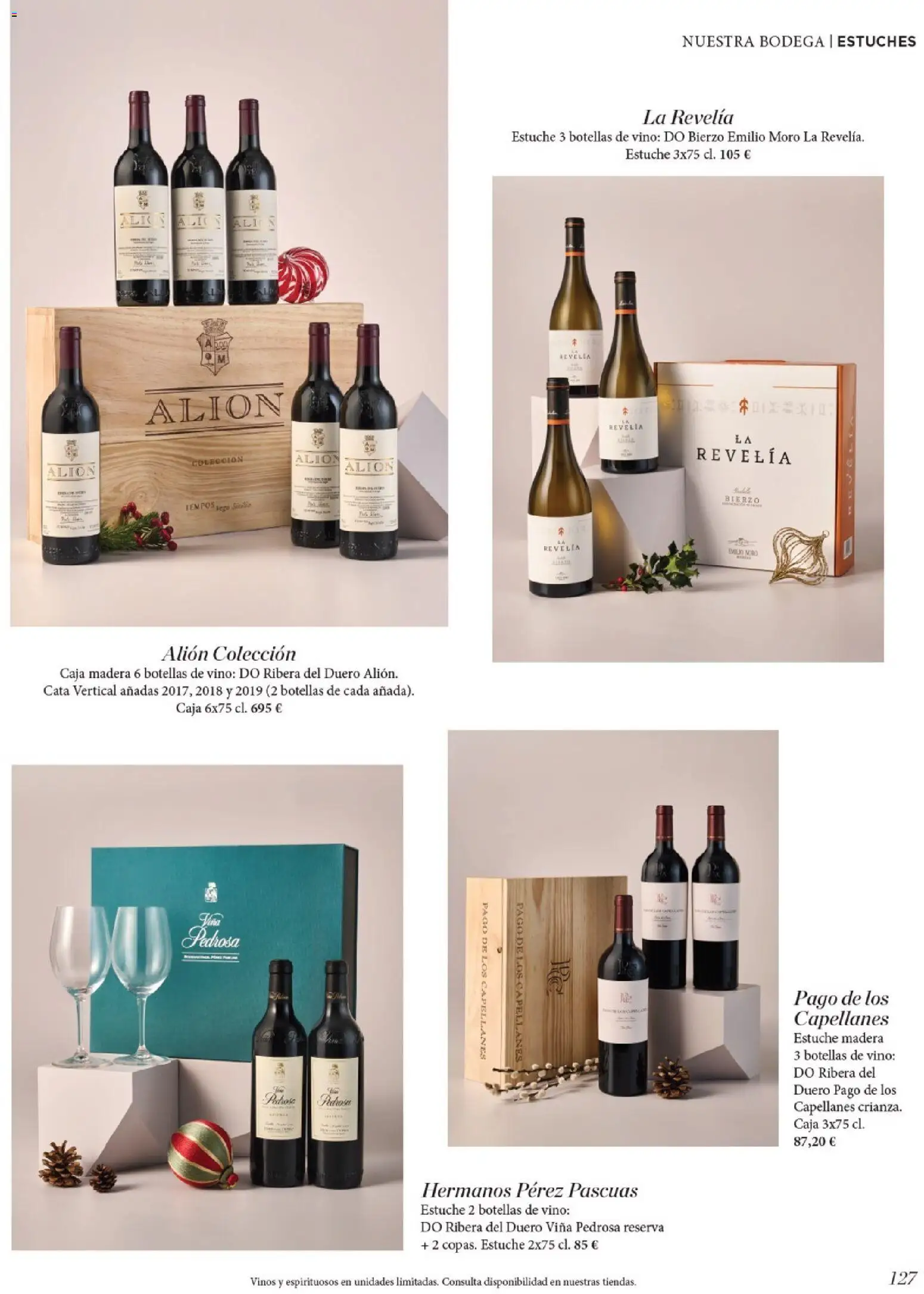 Nuevas ofertas de El Corte Inglés válidas en toda la República Mexicana desde el 19.11.2025. ¡Encuentra las mejores ofertas en El Corte Inglés catálogo El Placer De Regalar! | Página: 127 | Productos: Estuche, Vino, Caja