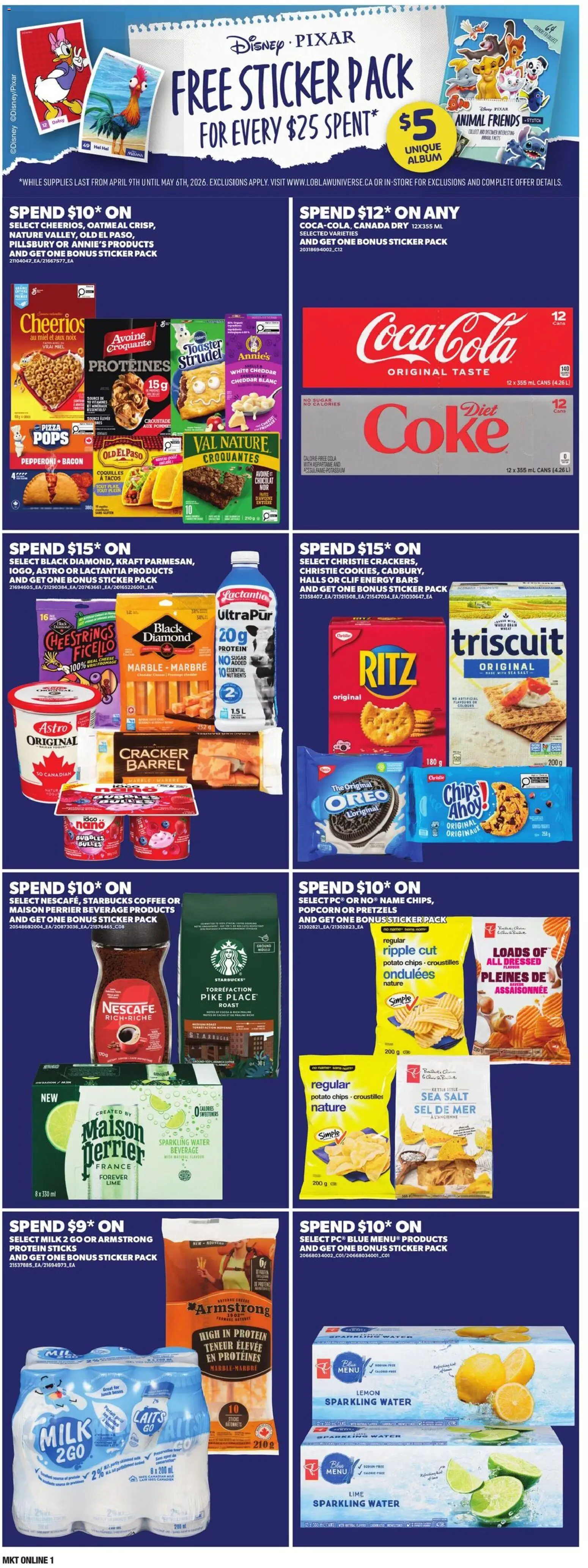 Loblaws flyer valid from 09.04.2026 | Page: 7 | Products: Chips, Kettle, Cheese, Pizza