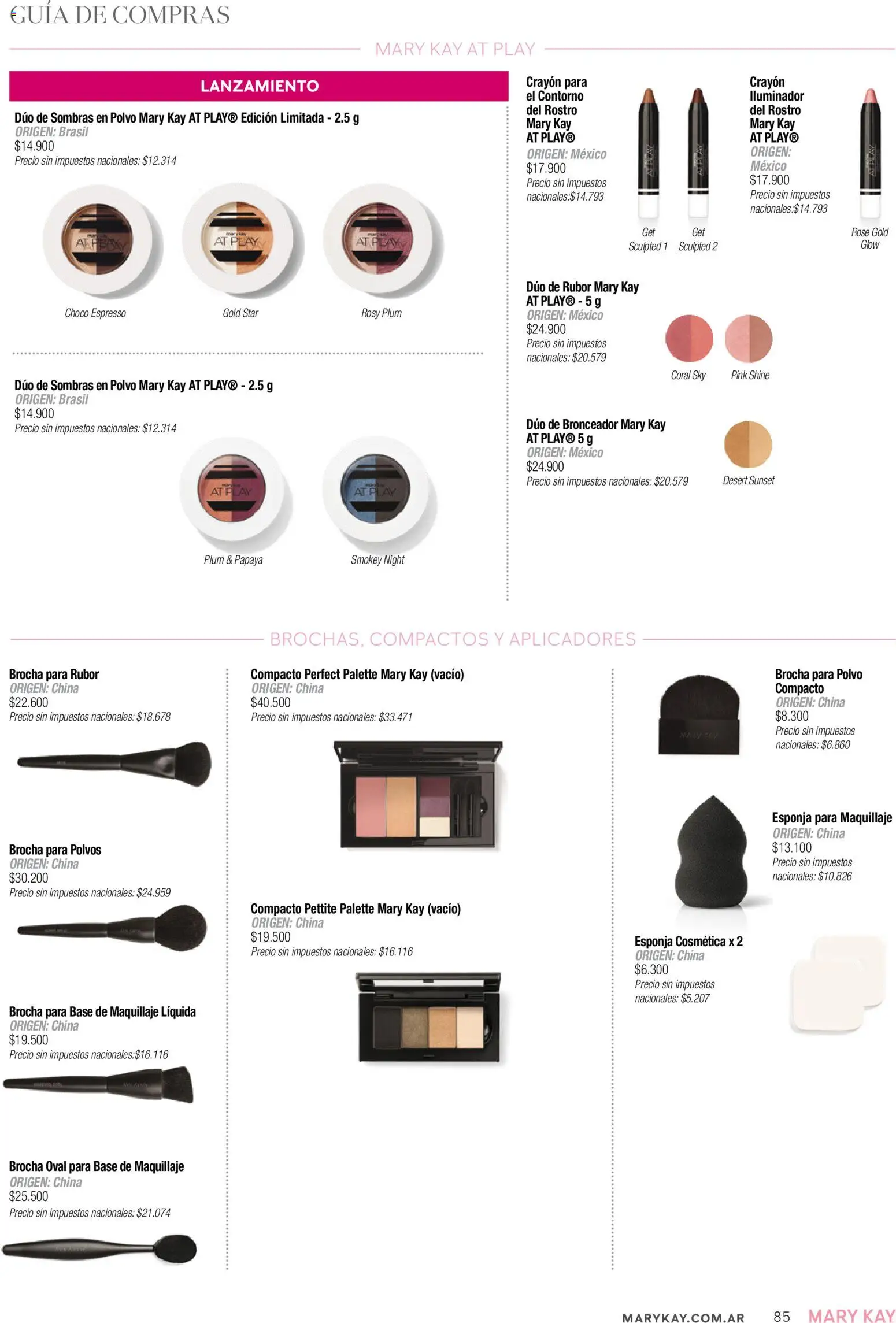 Mary Kay catálogo │ válido desde el 02.01.2026 | Página: 85 | Productos: Polvo, Bronceador, Brocha para base, Esponja