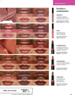 Avon - Campanha 03 - Pré-Visualização do folheto da loja Avon, válido de 15.01.2026 | Página: 49 | Produtos: Maquiagem, Gloss labial, Manteiga, Chocolate