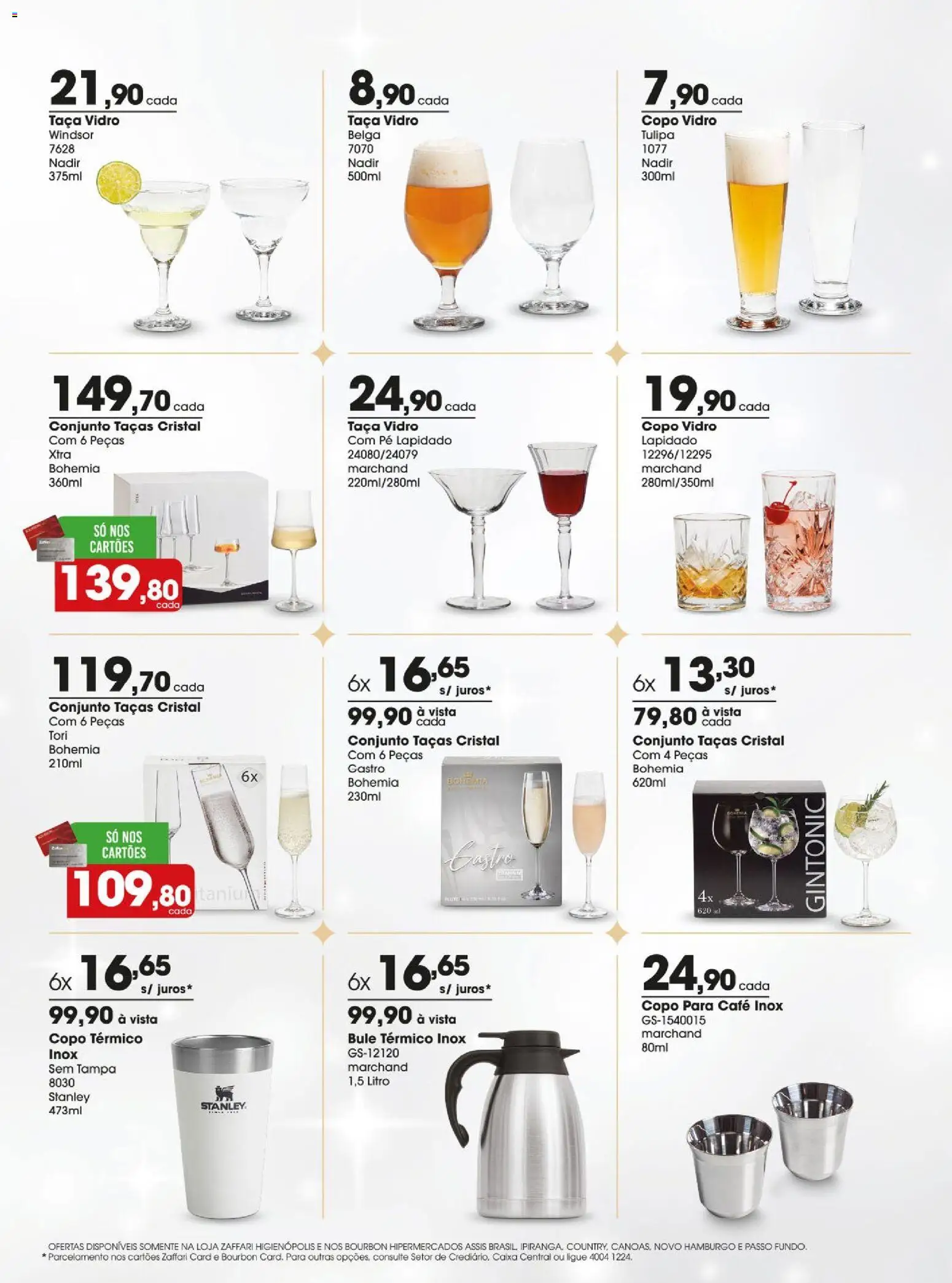 Zaffari Folheto - válido de 08.12.2025 | Página: 6 | Produtos: Taças, Caixa, Café, Bourbon