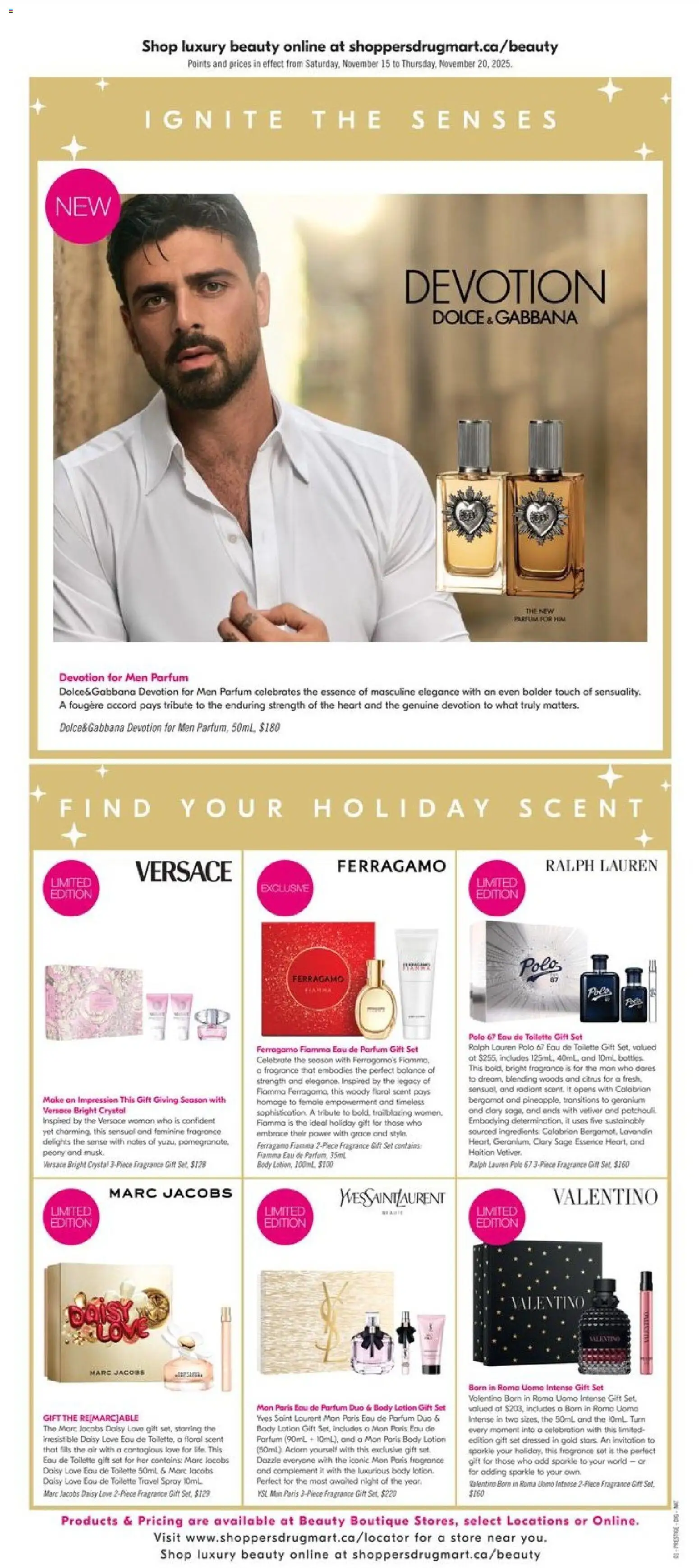 Shoppers flyer valid from 15.11.2025 | Page: 13 | Products: Fragrance, Eau de toilette, Body lotion, Toilette