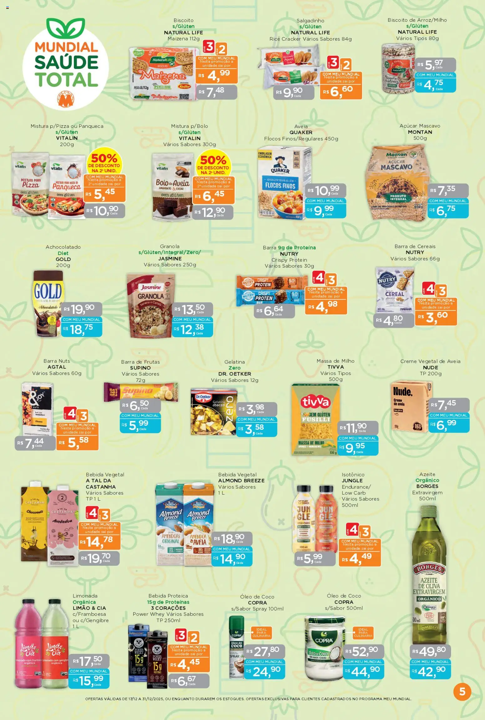 Mundial Folheto - válido de 17.12.2025 | Página: 5 | Produtos: Castanhas, Pizza, Amêndoas, Sal