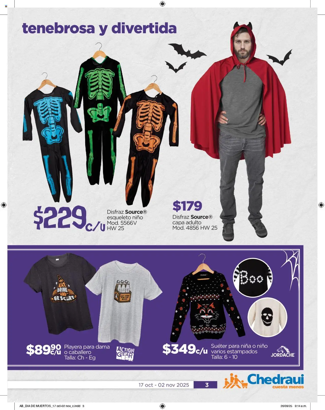 Nuevas ofertas de Chedraui válidas en toda la República Mexicana desde el 17.10.2025. ¡Encuentra las mejores ofertas en Chedraui folleto! | Página: 3 | Productos: Suéter, Playera
