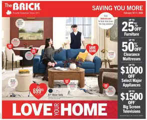 Preview of The Brick weekly flyer / circulaire from shop The Brick valid from 10.02.2026