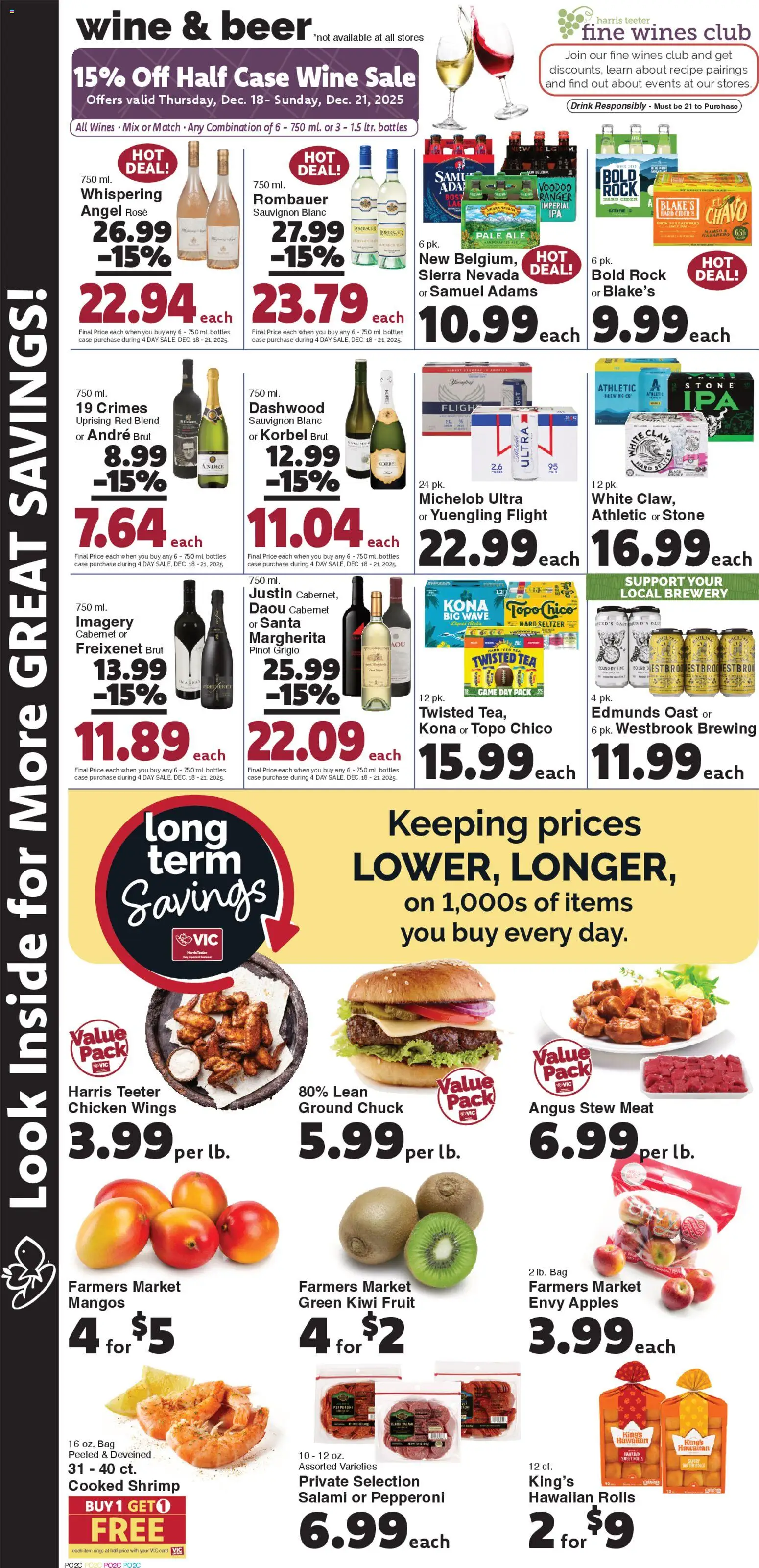 Harris Teeter Weekly Ad - SC - valid from 17.12.2025 | Page: 10 | Products: Wine, Apples, Kiwi, Case