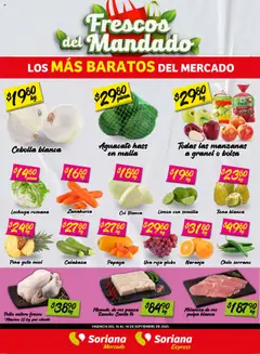 Vista previa de Soriana - Frescos del Mandado Mercado: Ver, Tab, Chis, Camp, Yuc y Q. Roo, nuevo folleto de la tienda, válido en México a partir del 16.09.2025